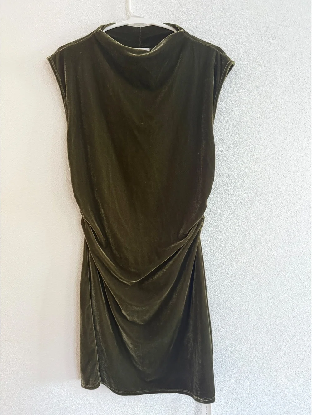 NWT Reformation Alden Knit Dress Sz L Green Velvet Party
